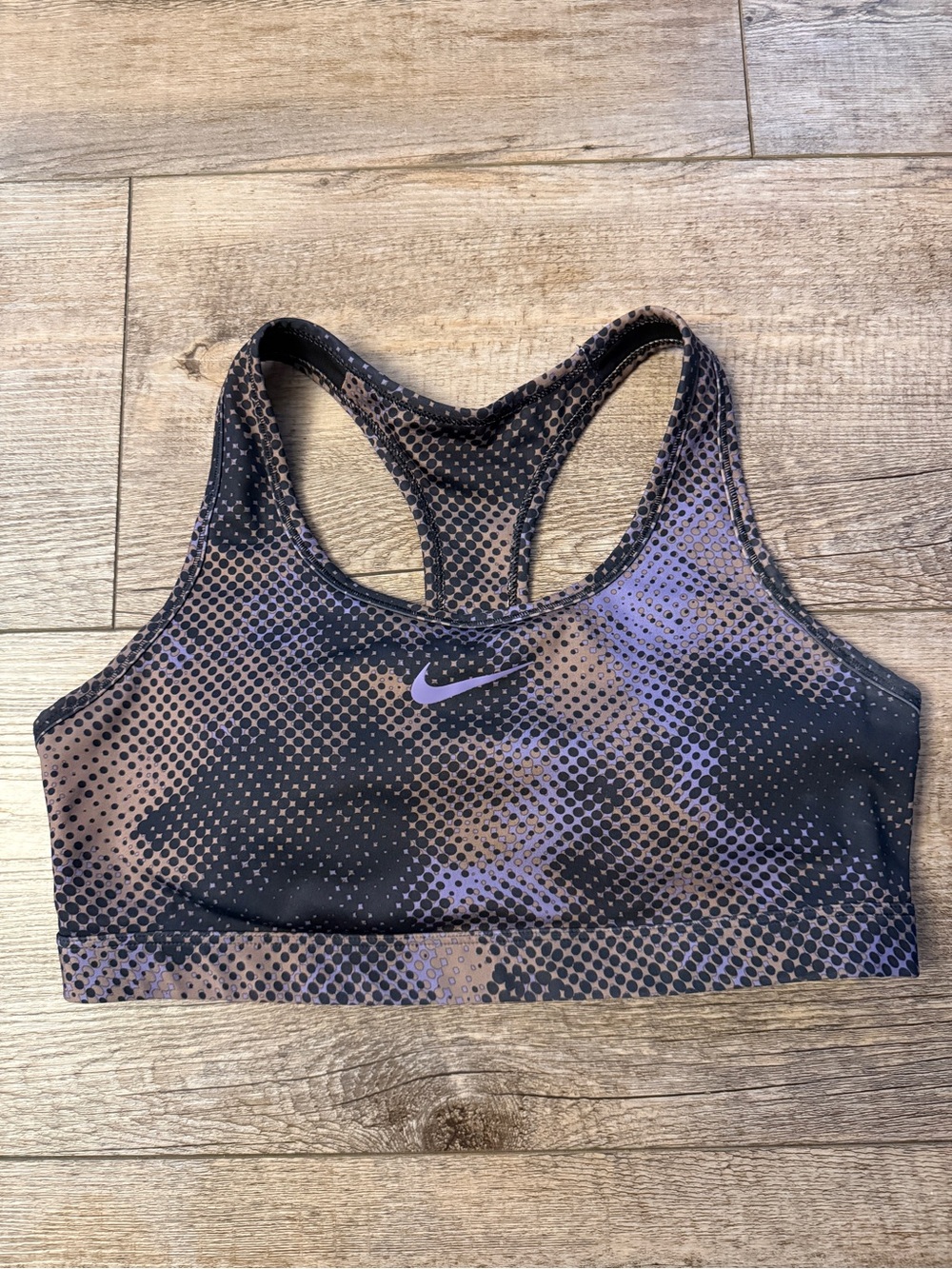 Nike Women's Purple Camo Print Sports Bra